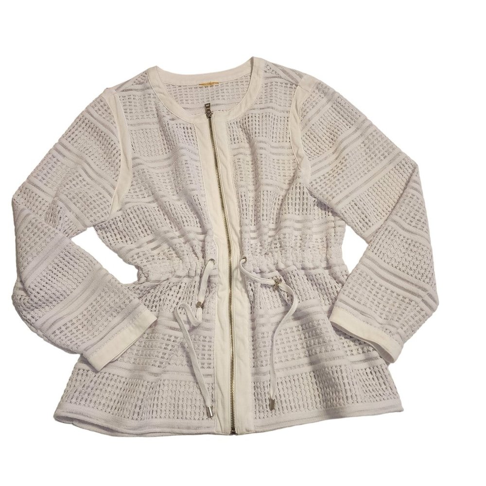 Ruby Road Cover Jacket with zipper and drawstring waist M/L